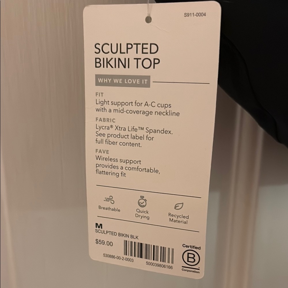Athleta Sculpted Bikini Top - Black